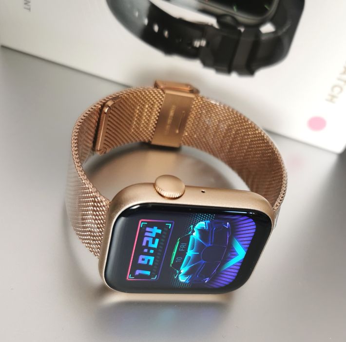 Piękny damski smartwatch z funkcją rozmowy Pomiar Sport Puls PL menu #