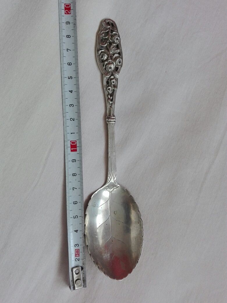 Srebrna łyżka ozdobna 2 Niemcy pr. 800 45 gr