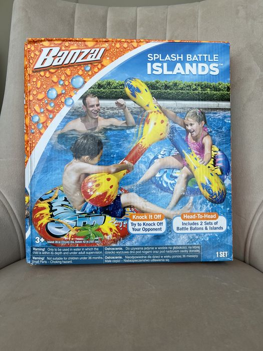 Banza Splash Battle Islands Zestaw do wodnej bitwy, basen , dmuchaniec