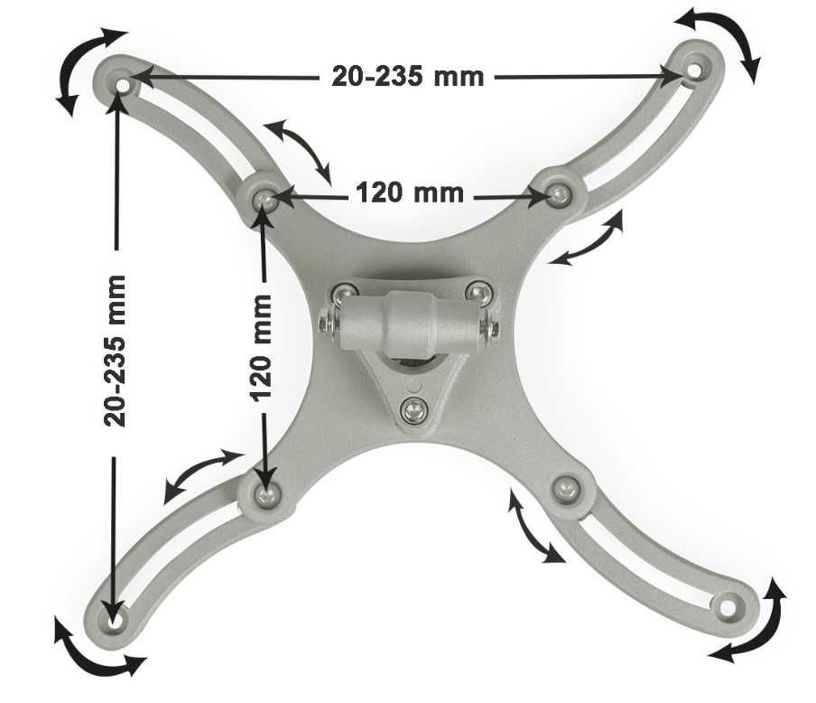 Uchwyt sufitowy do projektora Tectake 1 30 kg