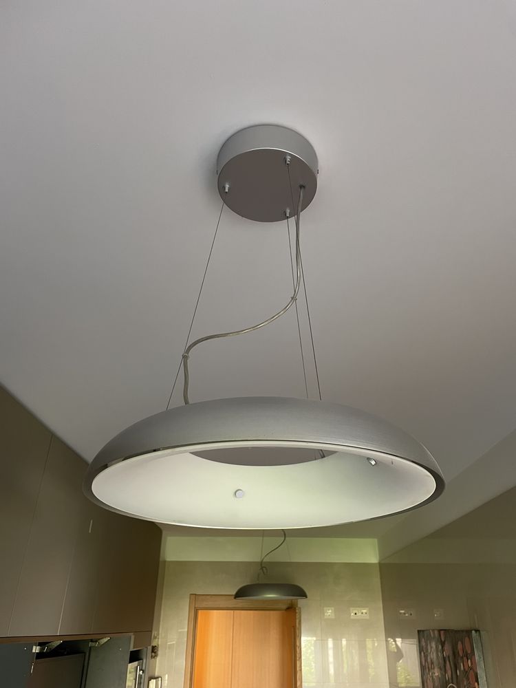 Conjunto 2 Candeeiros suspensos cinzento