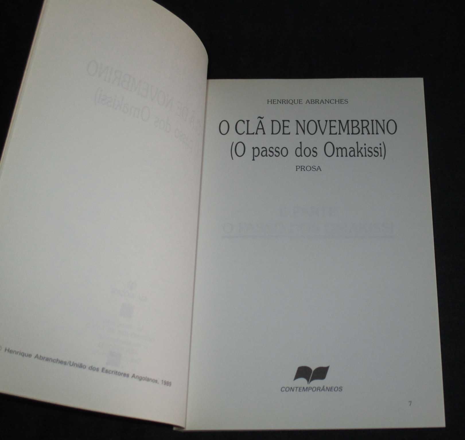 Livro O Clã de Novembrino II O Passo dos Omakissi Henrique Abranches