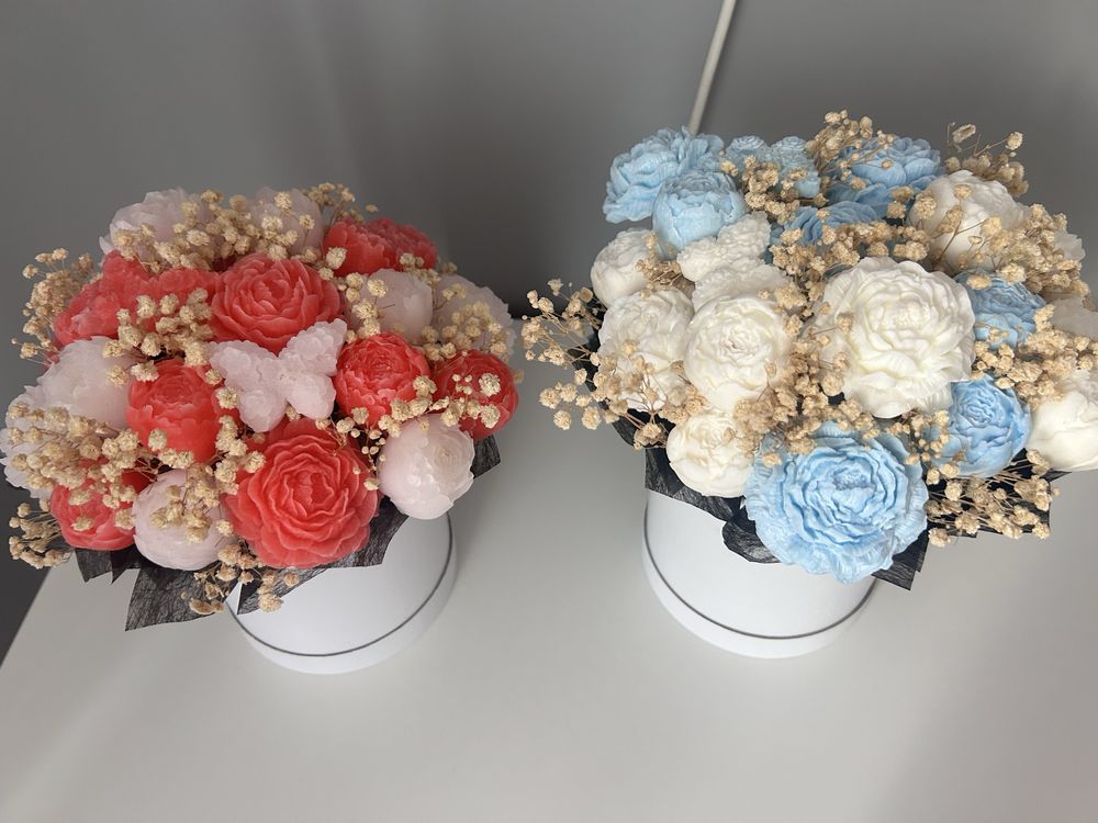 Flower box z kwiatow wosku sojowego