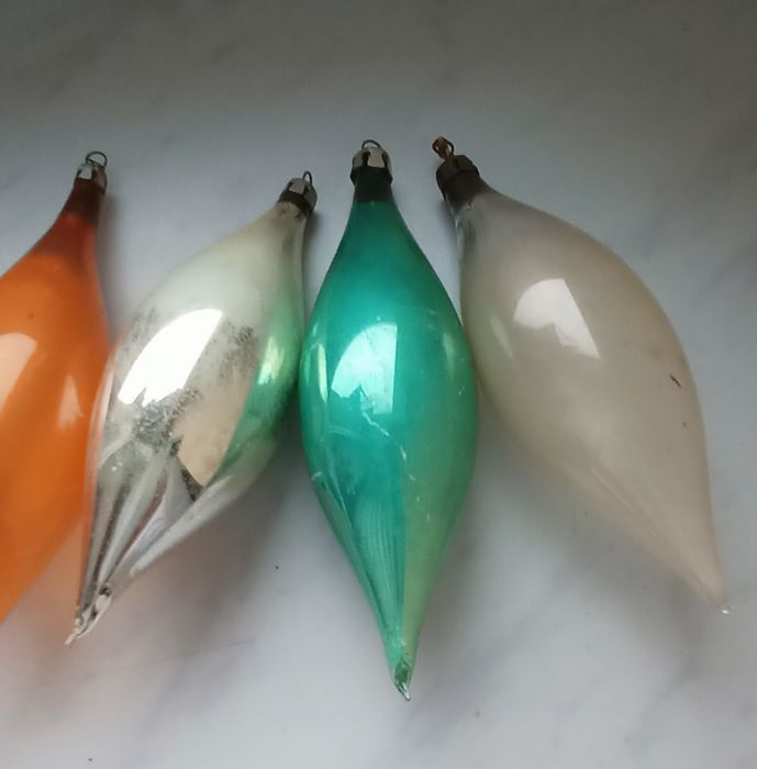 Bombki choinkowe PRL-zestaw 15 sztuk sopelków