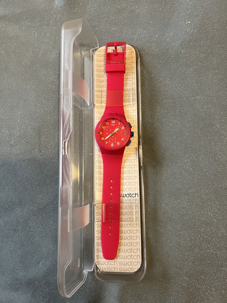 Relogio swatch rosa