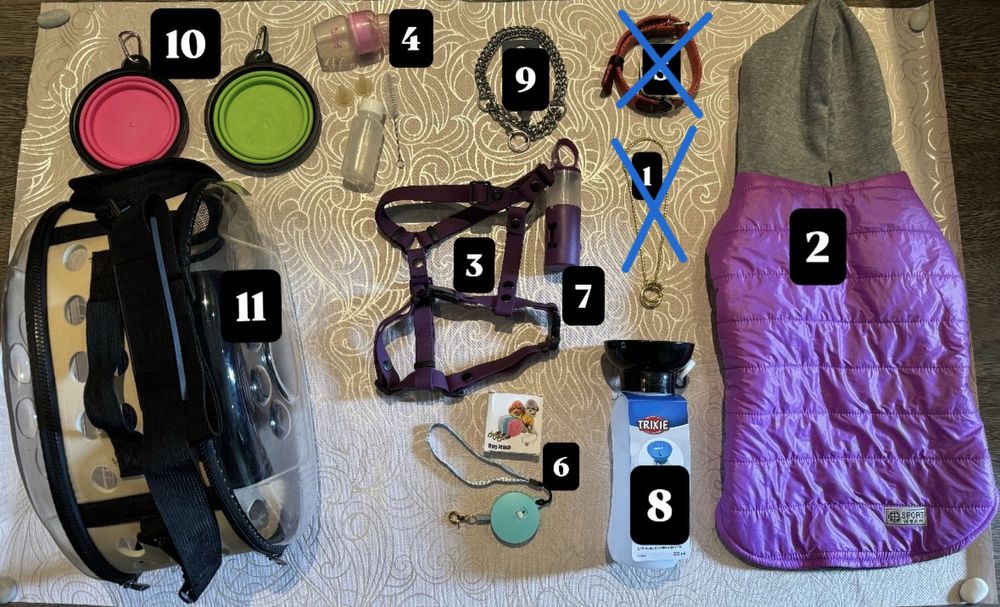 Для собак одяг, рулетка, нашийник, диспенсер, поїлка, миски, переноска