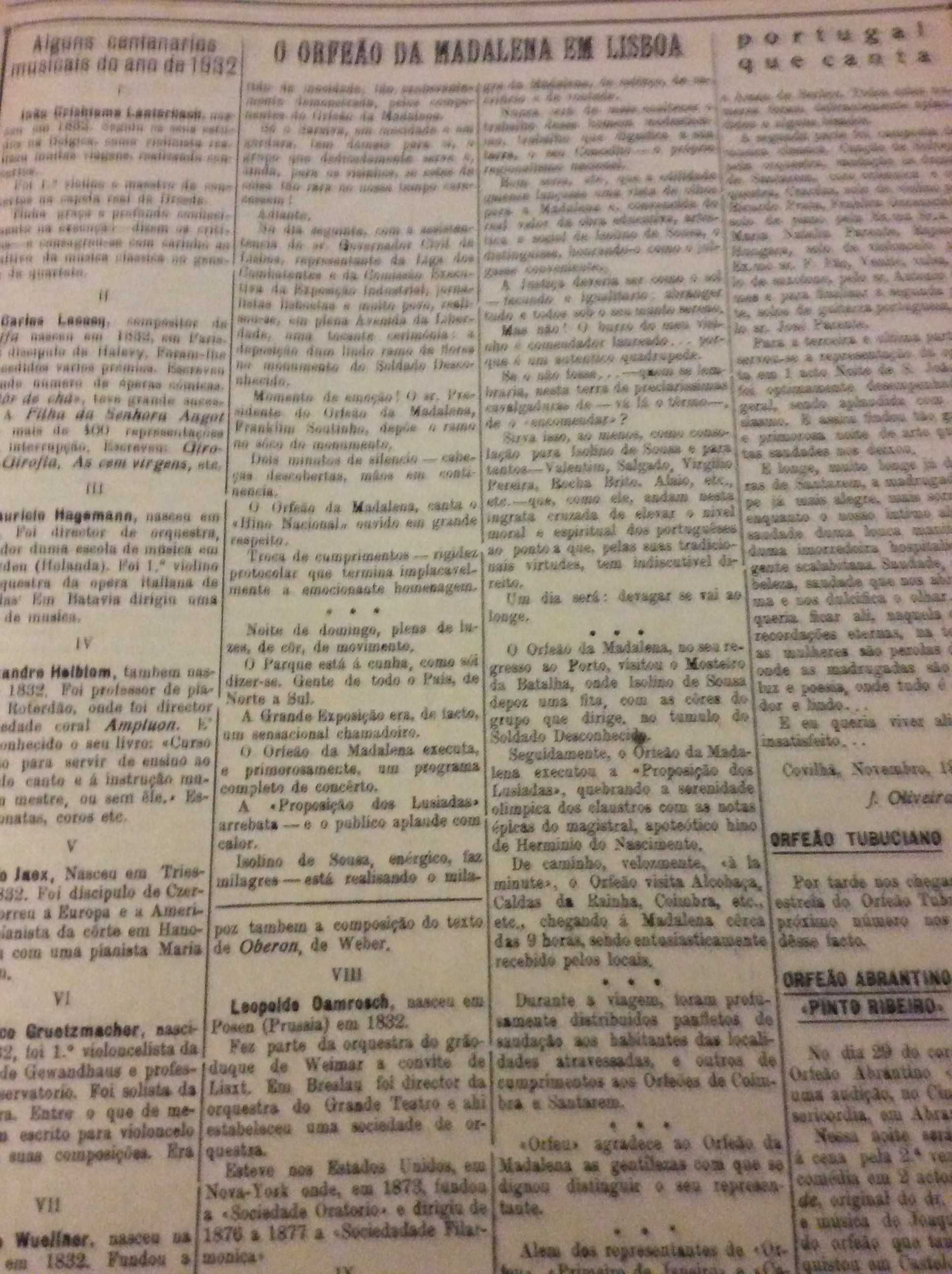 Orfeu. Jornal de arte. N.º  61,  15 de Dezembro de 1932