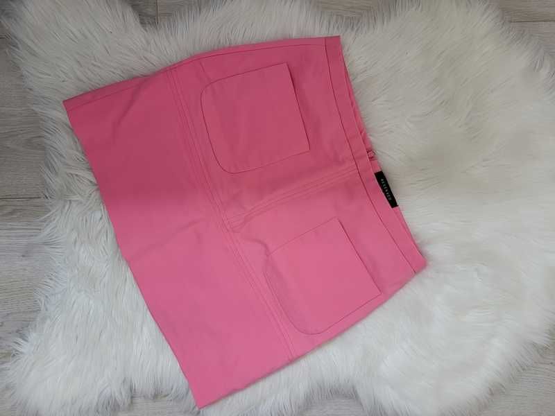 Różowa, trapezowa, krótka / mini spódnica, Reserved, S (36)