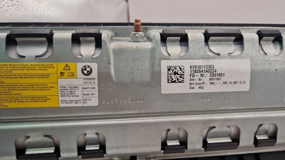 BMW F06 F10 F13  Poduszka powietrzna kolanowa prawa (USA) pasażer