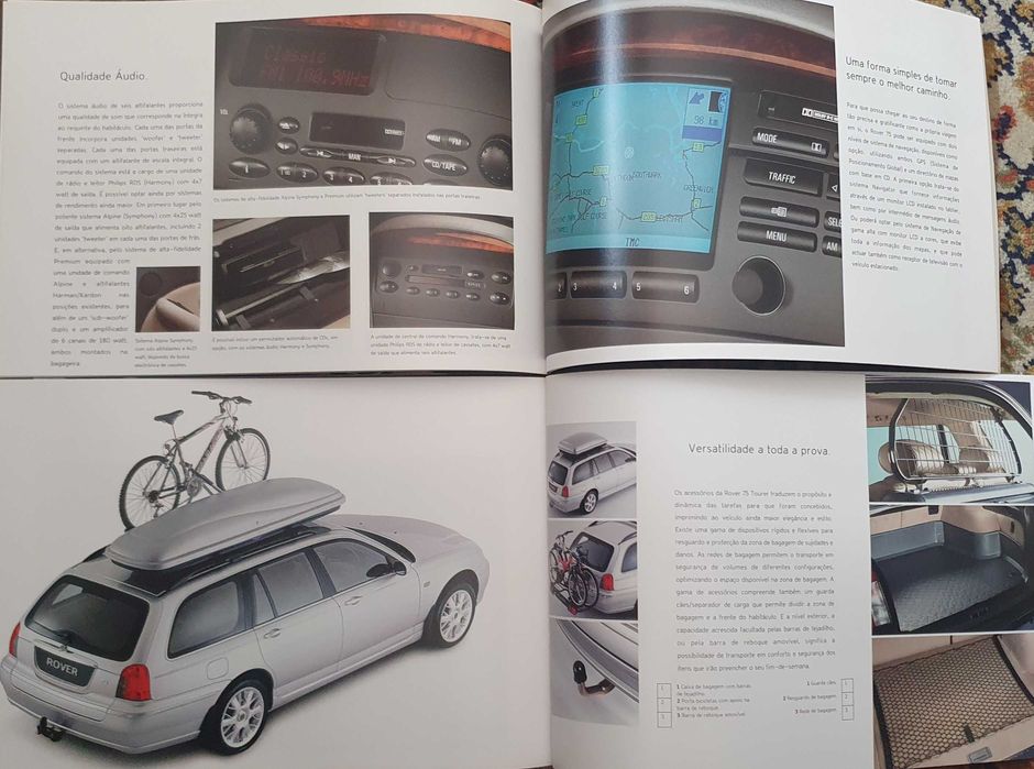 2 Catálogos automóvel Rover 75 e Rover 75 Tourer - Ano 2002