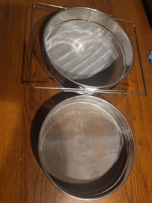 Podwójne sito do miodu ze stali nierdzewnej