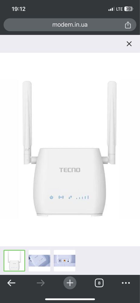 Wifi sim роутер tecno 4g