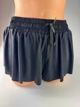 Damskie spodenki sportowe do biegania dwuwarstwowe 2w1 czarne L