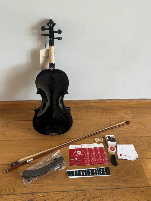 Vangoa Skrzypce 4/4 Dla Dorosłych Pełnowymiarowe Akustyczne Zestaw