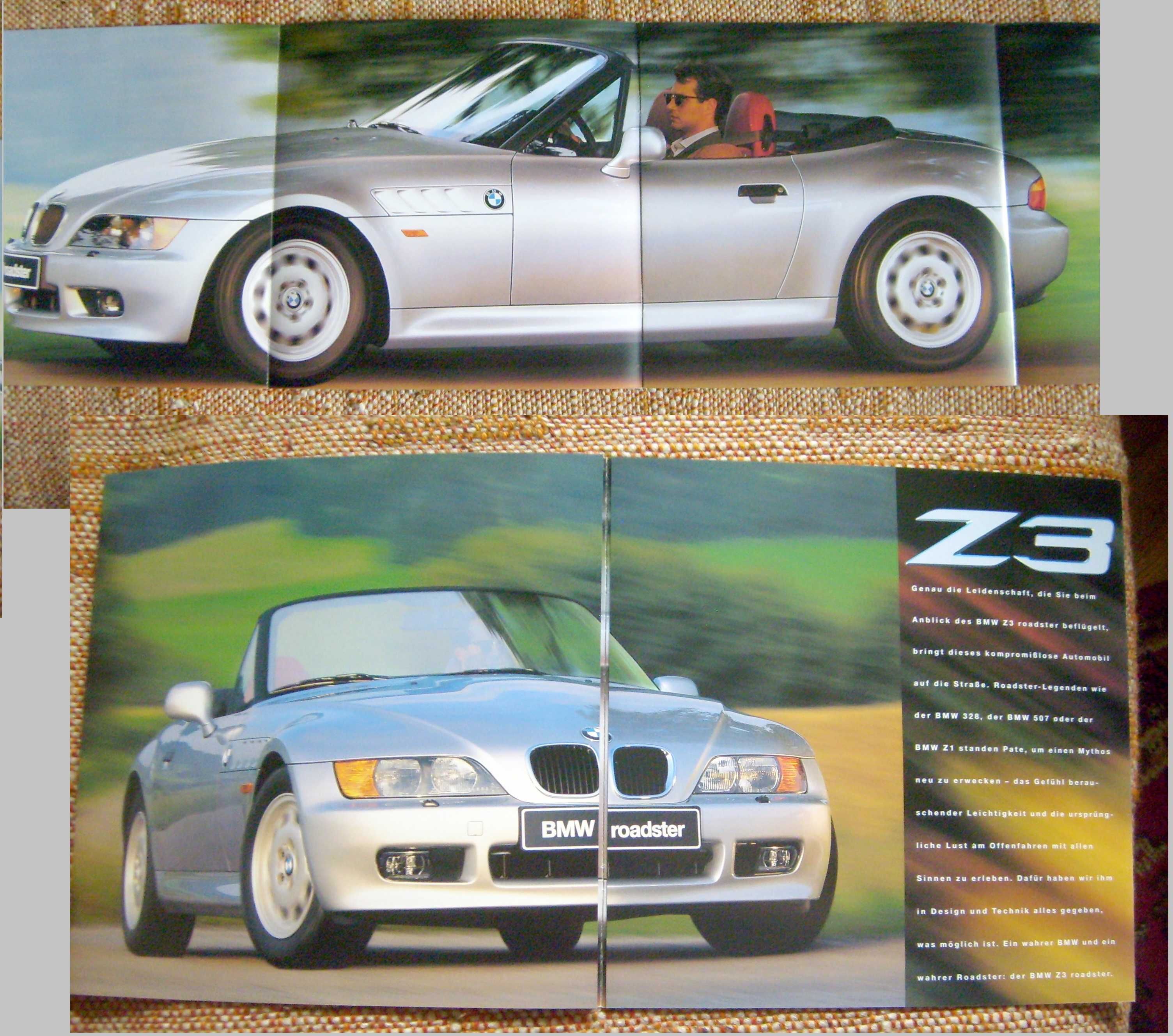 BMW Z3 Roadster E36/7 - 1995 prospekt 16 str. DUŻY FORMAT, stan BDB