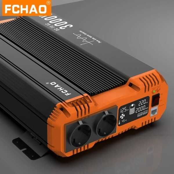 Інвертор FCHAO KSC-3000W 12v 24V на 220V (Чиста синусоїда)