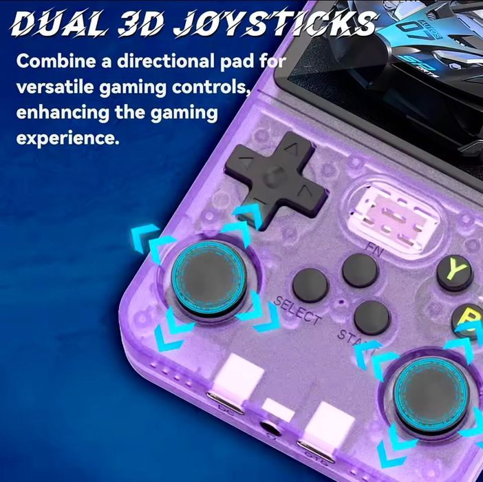 Nowa retro konsola R36S w kolorze transparent black