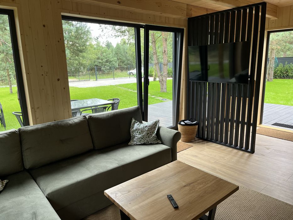 Domek do wynajęcia zalew Ostrowy balia sauna cisza Dom na krańcu lasu