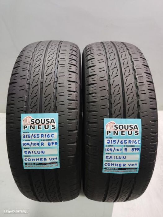 2 pneus semi novos 215-65r16c - oferta dos portes 90 euros