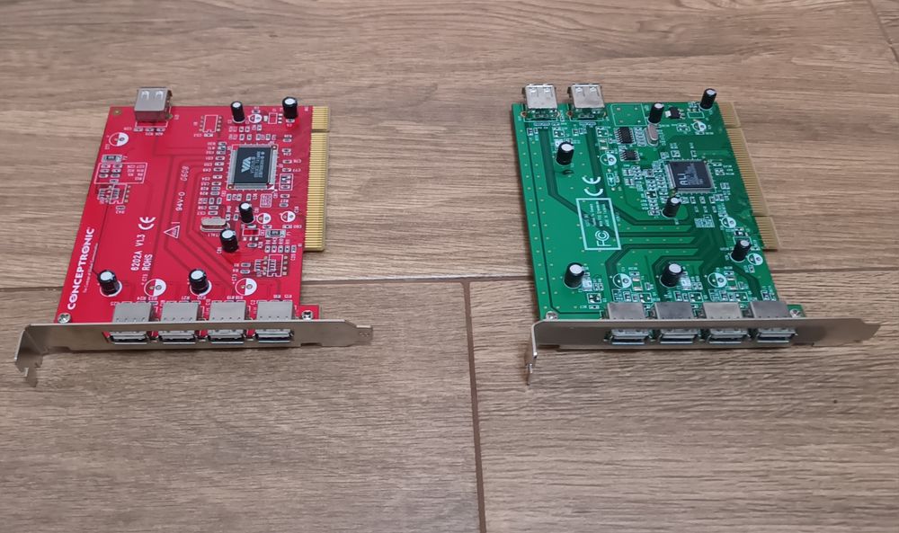 Placas adaptadoras PCI para USB a 5€ a unidade