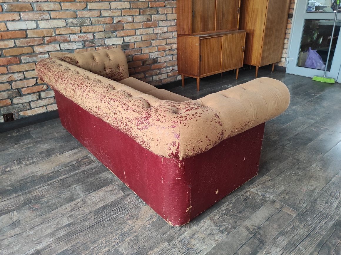 Sofa loft Chesterfield 3os rozkładana do spania 208x90