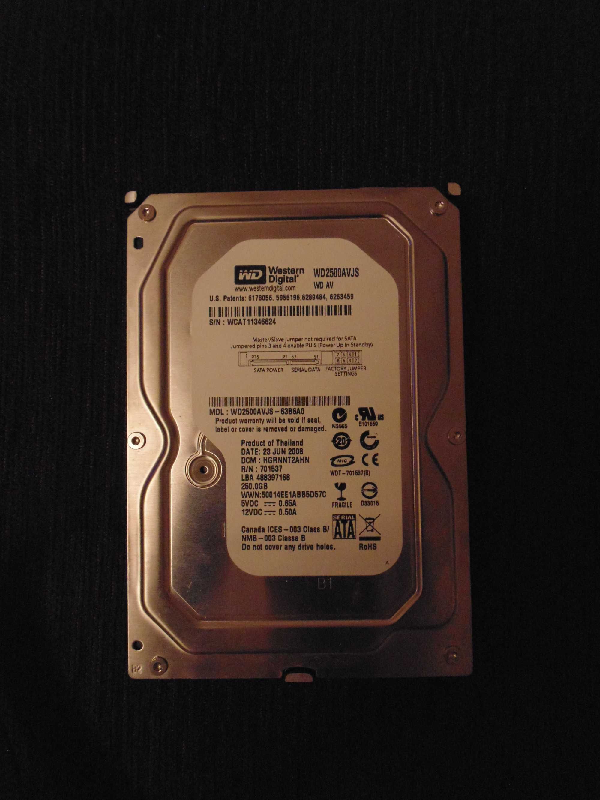 Dysk twardy 250GB HDD 3,5" PC SATA 3