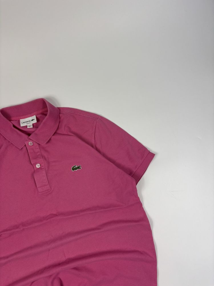 Koszulka Różowa Damska Polo Lacoste