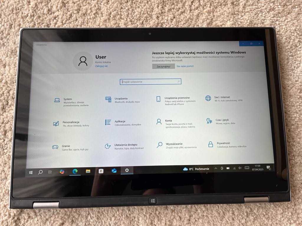 Notebook/Laptop Dotykowy Dell Inspiron 7359  I7/8GB/256/Win10Pro