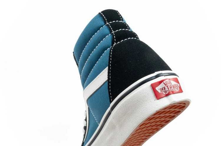 Vans Sk8-Hi sportowe damskie trampki skóra modne niebieskie r. 34,5-43