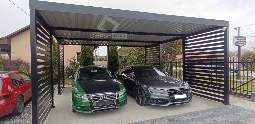 CarPort PREMIUM - wiata samochodowa 5x5 - antracyt   CP115