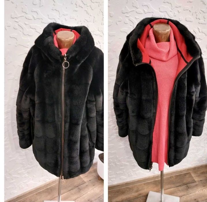 Натуральна двостороння шуба 50 розмір.