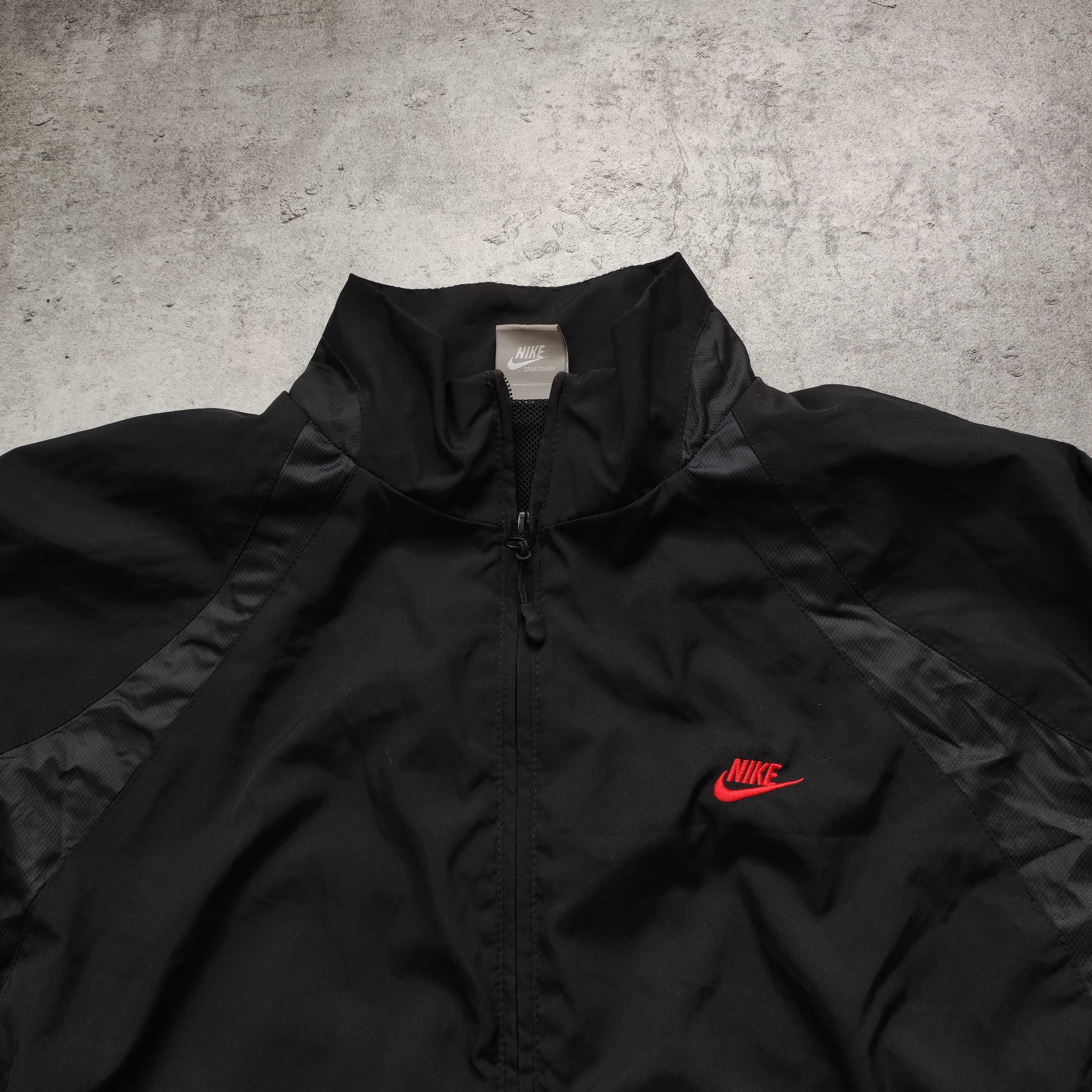 MĘSKA Kurtka Wiatrówka Lekka Sportowa Nike AIR MAX Czarna Suwak Siatka