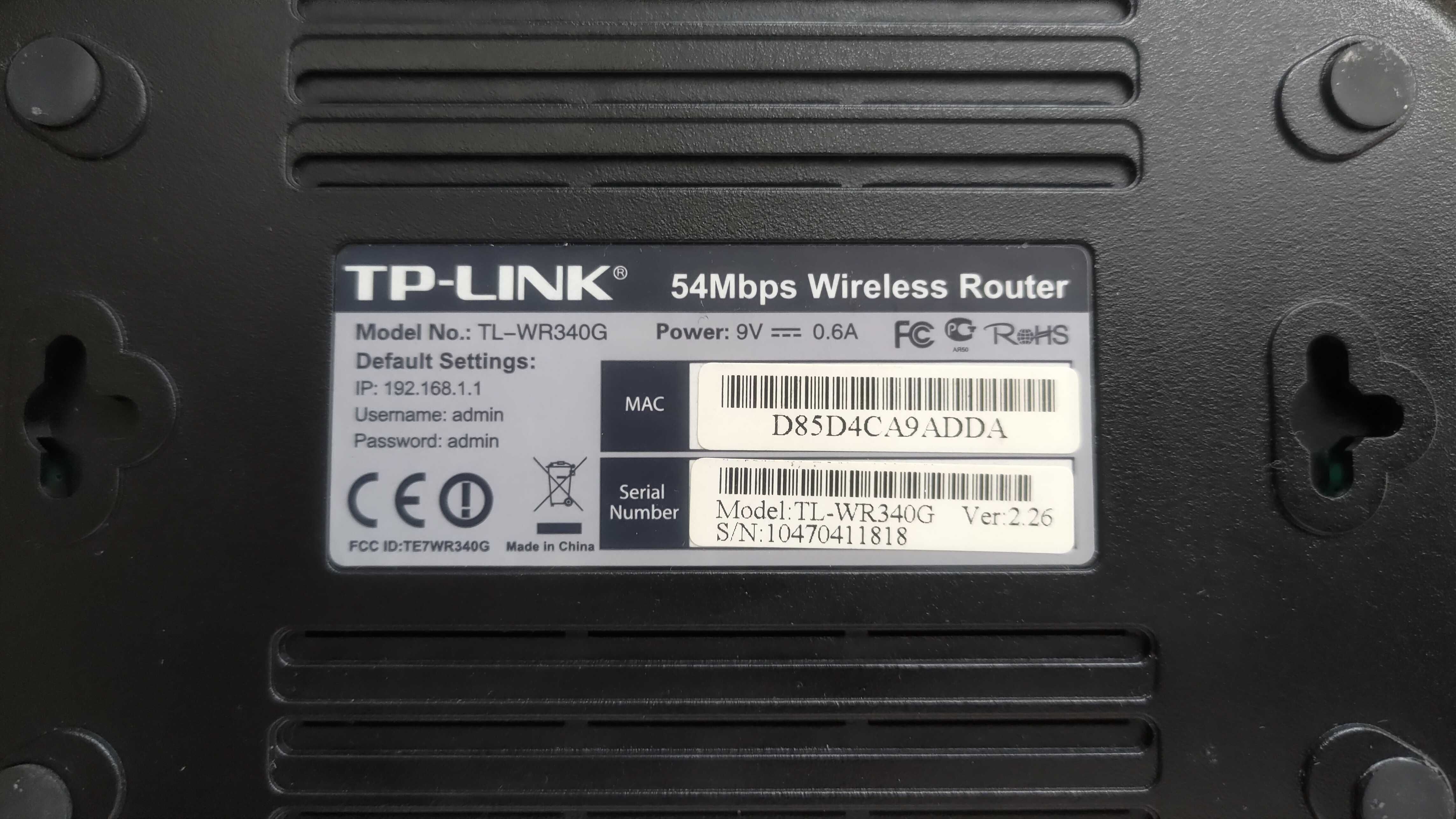 2x Router TP-link TL-WR740N TL-WR340G