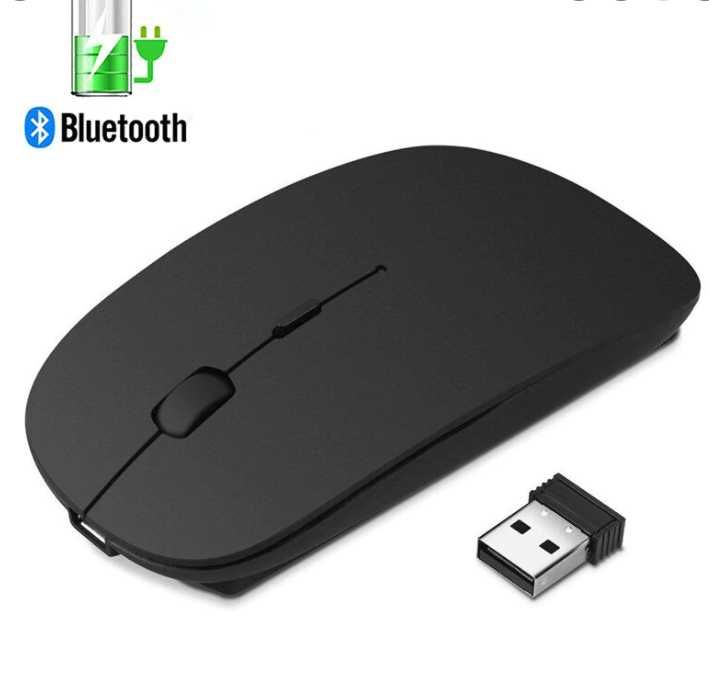 GeekerChip mysz bezprzewodowa Bluetooth USB 2w1  RGB LED Cicha