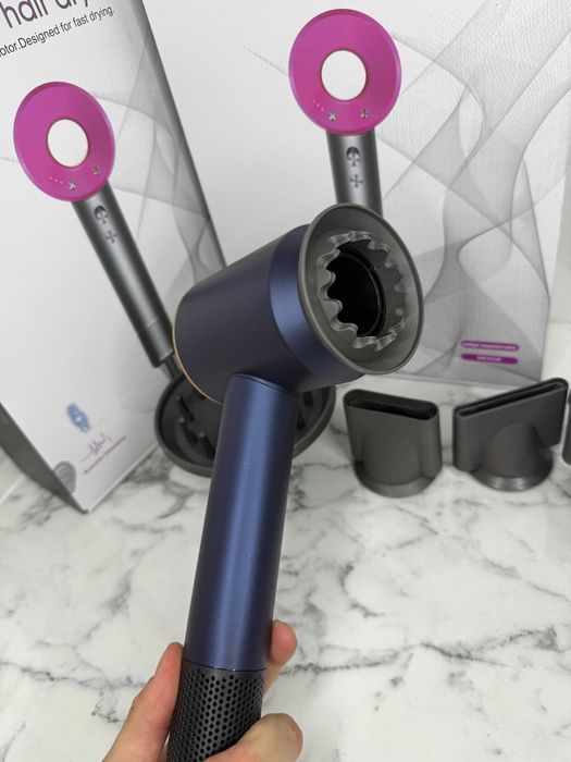 Фен 5 насадок Super Hair Dryer Синій стиль і функціональність в одному