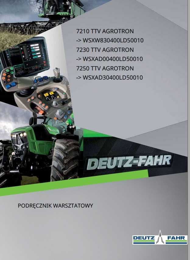 Instrukcja napraw Deutz Agrotron 7210 TTV, 7230 TTV, 7250 TTV PL