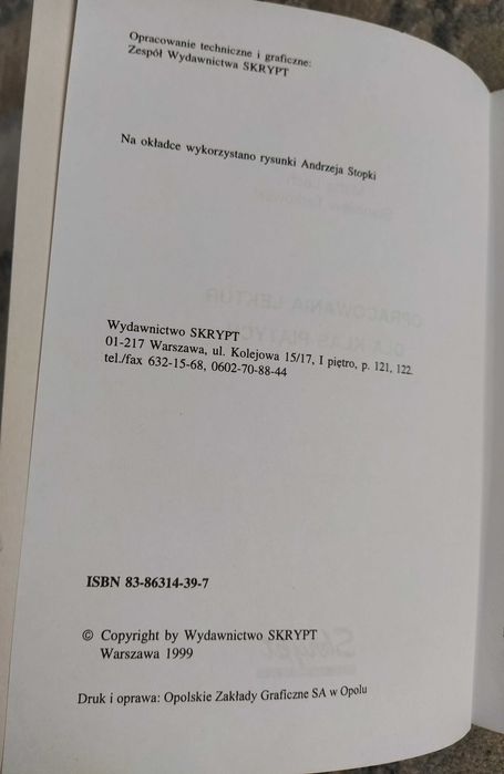 Opracowania lektur - klasa 5