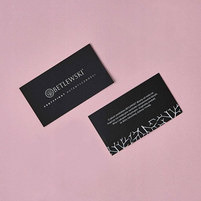 Skórzany Portfel Męski Betlewski HARRY RFID Slim Czarny Logo