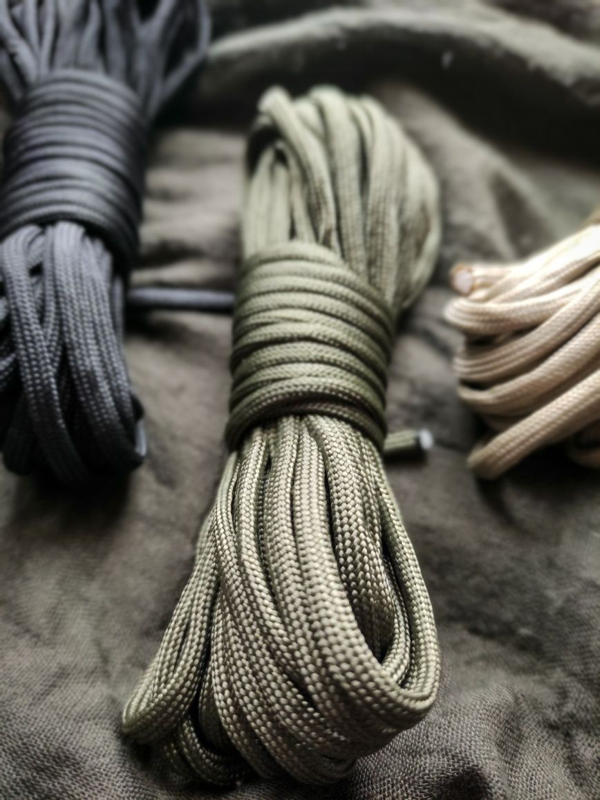 Paracord 550 Type III MilSpec (PRETO/TAN/OLIVE) 0,49€ por metro