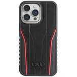 Etui Audi Genuine Leather z MagSafe na iPhone 15 Pro Max - czarno-czer