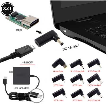 Перехідник з Type-c на DC (зарядка роутера, ноутбука)