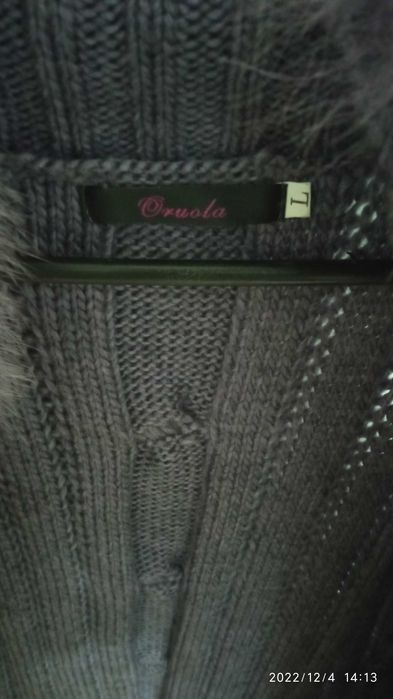 Жилет в'язаний з хутром