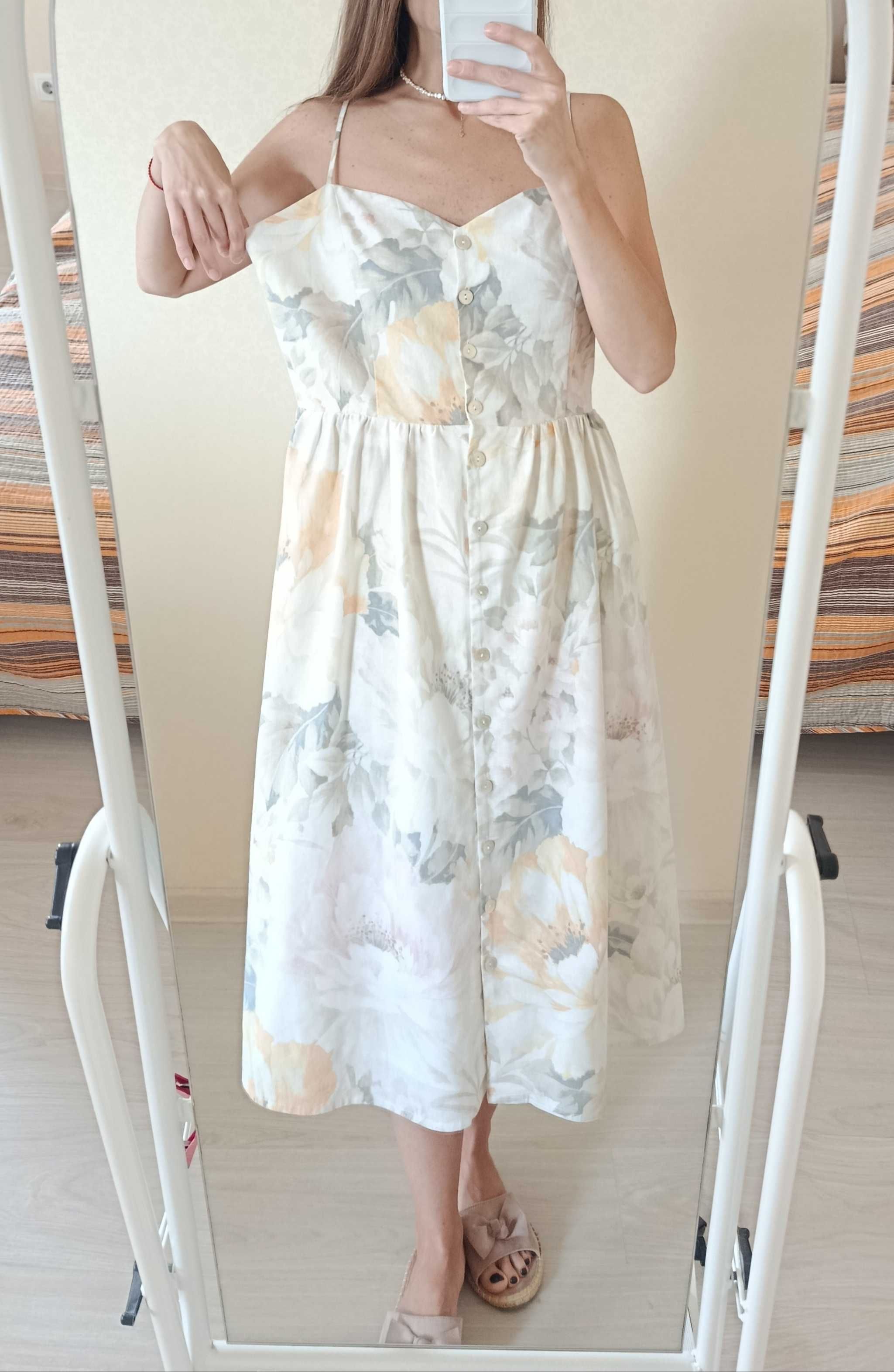 Лляна сукня сарафан h&m