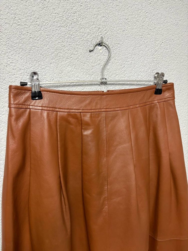 Спідниця шкіряна Via Masini 80 Firenze size 46 міді