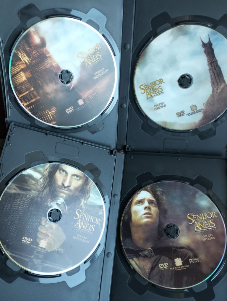 Pack 3 DVD's duplos Senhor dos Anéis (Trilogia)