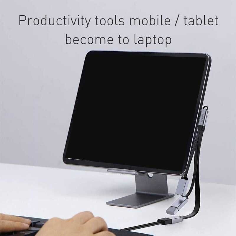 USB HUB /Док-станція 4-в-1/ USB Type C - USB 3.1 + USB 2.0+ SD/TF