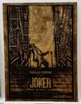 Plakat filmowy, grawer, handmade, Joker