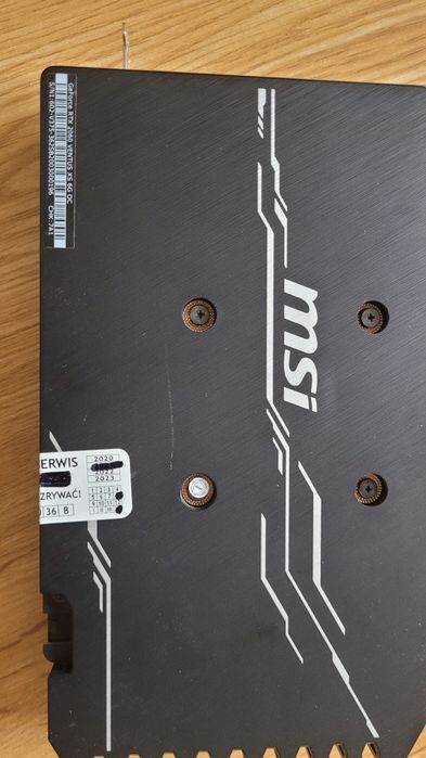 Karta graficzna GEFORCE MSI RTX 2060 VENTUS