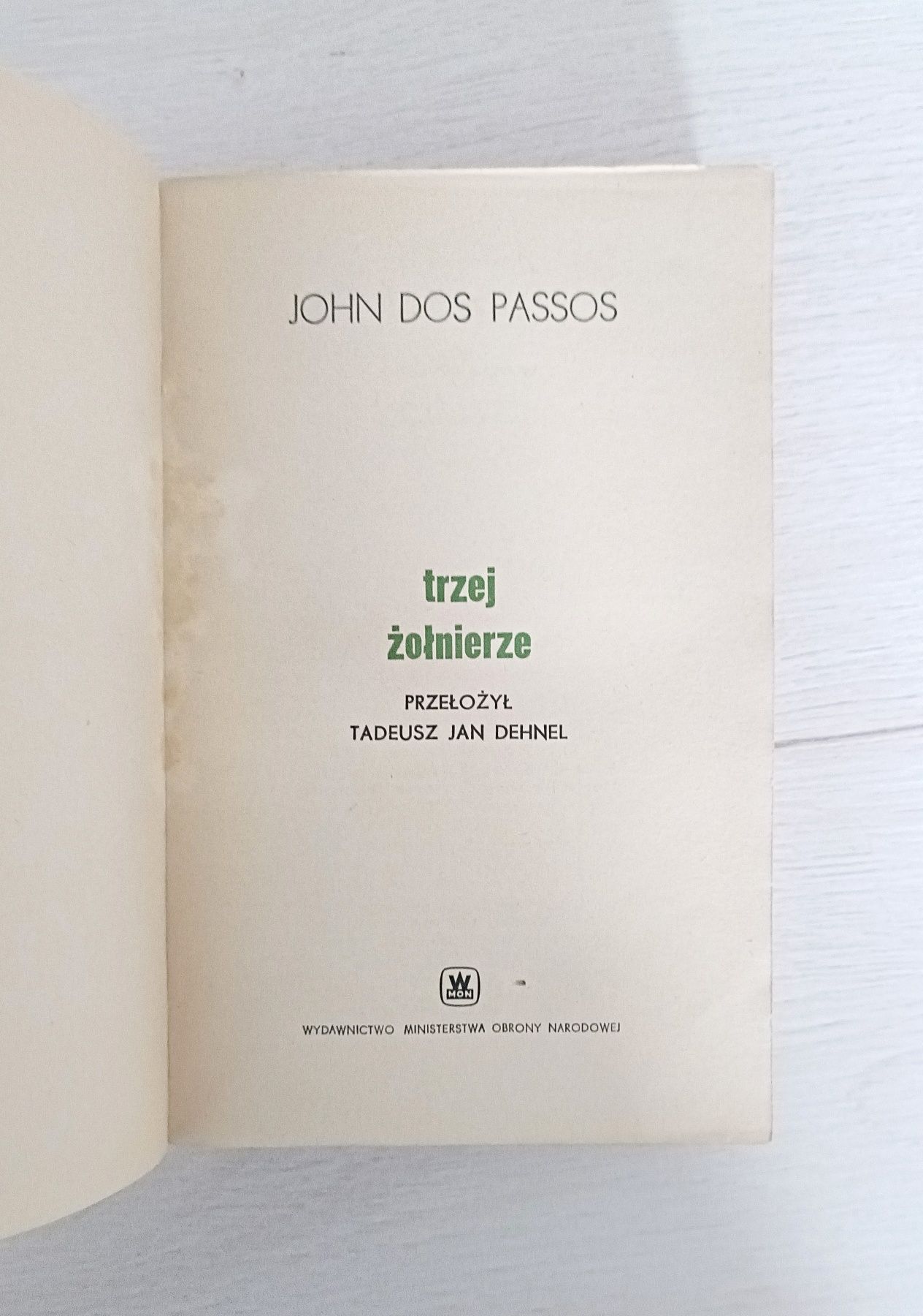 Trzej żołnierze Dos Passos
