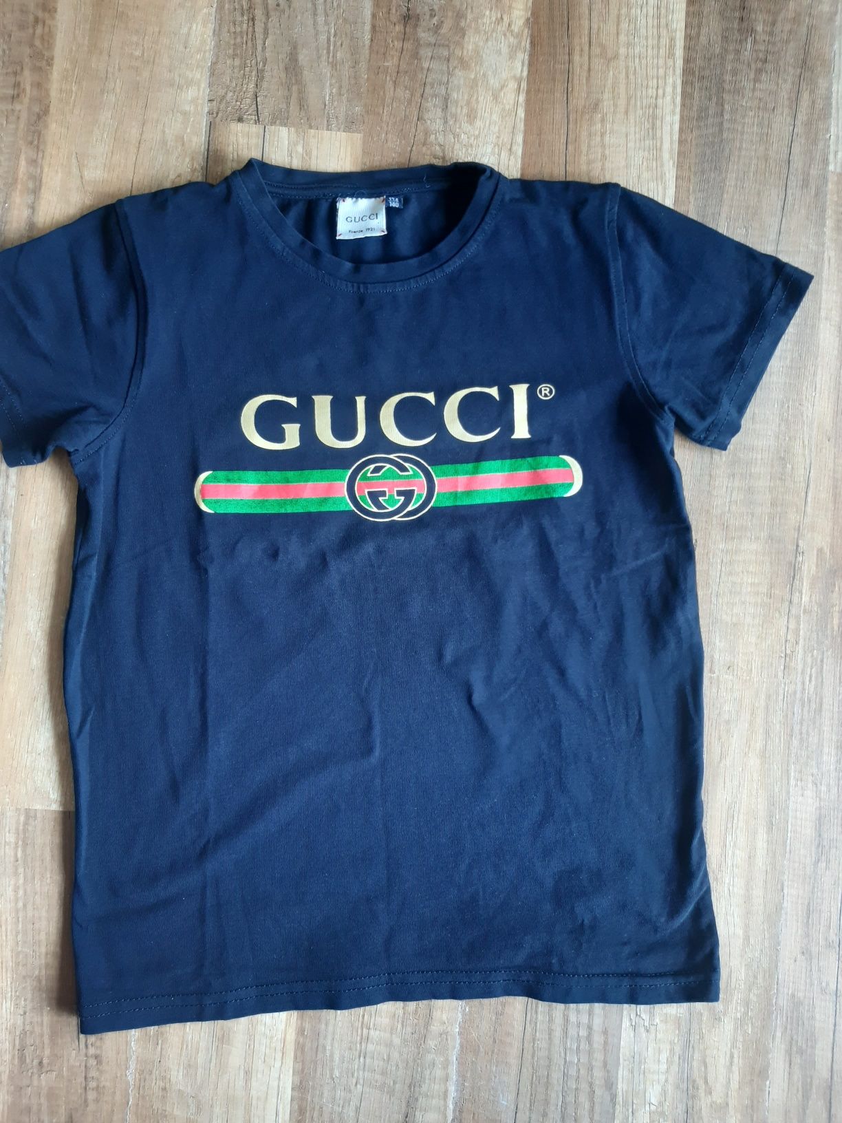 Gucci 134/140 t shirt granatowy koszulka chłopiec